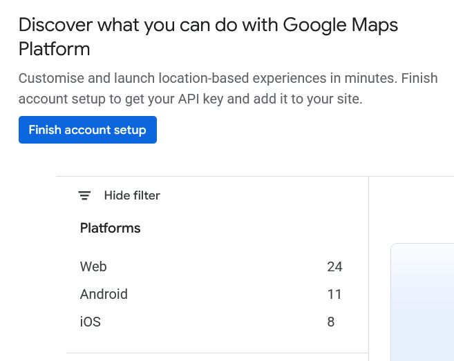 Finish account setup Finish account setup