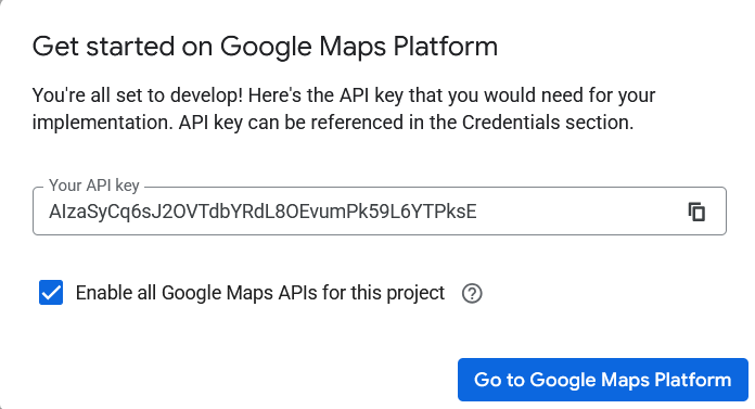Get started on Google Maps Platform