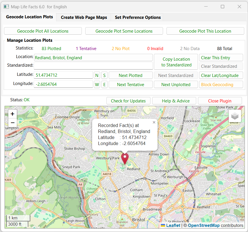 Map Life Facts Plugin Window Map Life Facts Plugin Window